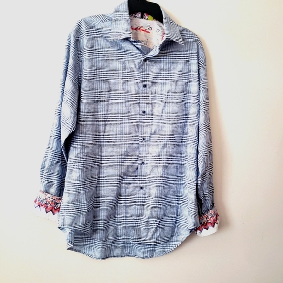 Robert Graham flip cuff longe sleeve shirt XL - Picture 3 of 11